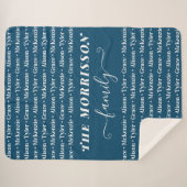 Couverture Sherpa Nom de famille Motif Moderne Script tendance (Devant (Horizontal))