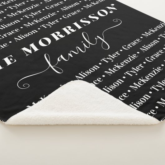 Couverture Sherpa Nom de famille Motif Moderne Script tendance (3/4)