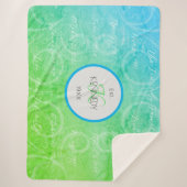 Couverture Sherpa Nom de famille personnalisé et dates importantes (Devant)