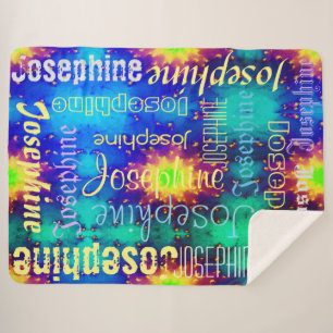 Couverture Sherpa Nom de galaxie Sunburst Supernova Tie-dye
