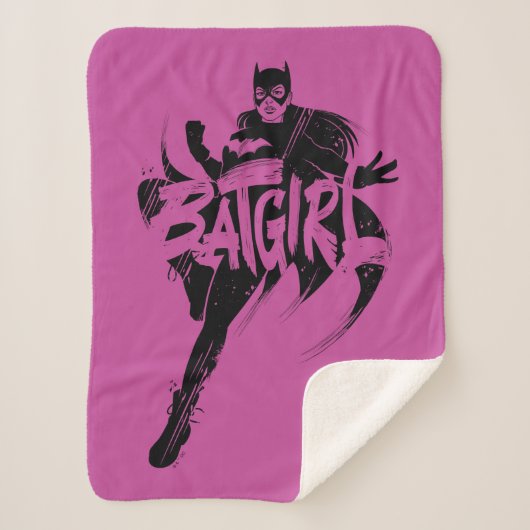 Couverture Sherpa Nom de la brosse d'encre Batgirl (Devant)