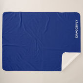 Couverture Sherpa Nom de la couleur bleue de la libellule (Devant (Horizontal))