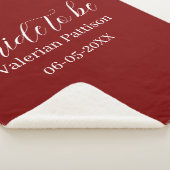 Couverture Sherpa Nom de la future mariée date rose blanc shower de (3/4)