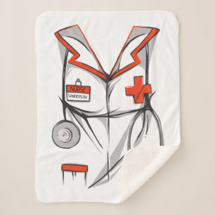 Couverture Sherpa Nom de la tenue de soins infirmiers personnalisés