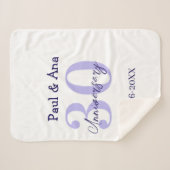 Couverture Sherpa nom de lettre gras violet 30e anniversaire simple (Devant (Horizontal))