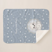 Couverture Sherpa Nom de l'ours polaire mignon Garçon chaud hiver (Devant (Horizontal))