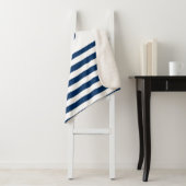 Couverture Sherpa Nom du bateau nautique, Ancre Bleu Bleu Bleu Blanc (En situation)