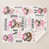 Couverture Sherpa Nom du collage Carlins mignons (Devant (Horizontal))