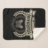 Couverture Sherpa Nom du joueur de badminton personnalisé Racquet Sp (Devant (Horizontal))