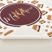 Couverture Sherpa Nom du monogramme d'alimentation mignonne (3/4)