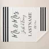 Couverture Sherpa Nom et prénom personnalisés M. et Mme Gift (Devant (Horizontal))