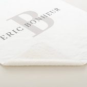Couverture Sherpa Nom moderne élégant et monogramme (3/4)
