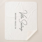 Couverture Sherpa Nom moderne personnalisé de la résidence (Devant)