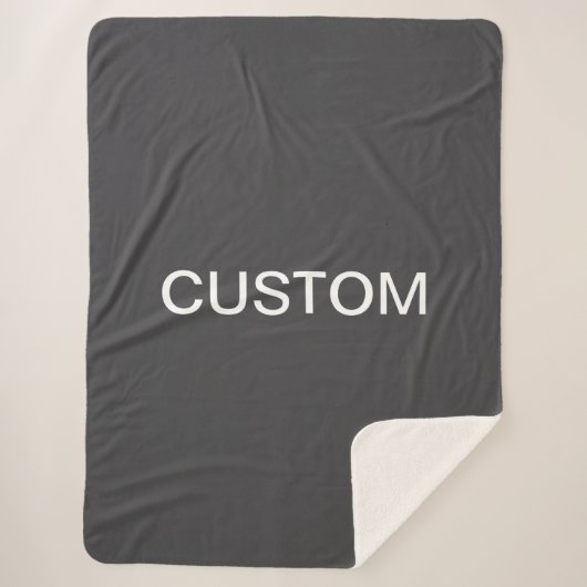 Couverture Sherpa Nom modifiable en gras moderne, entreprise ou marq (Devant)