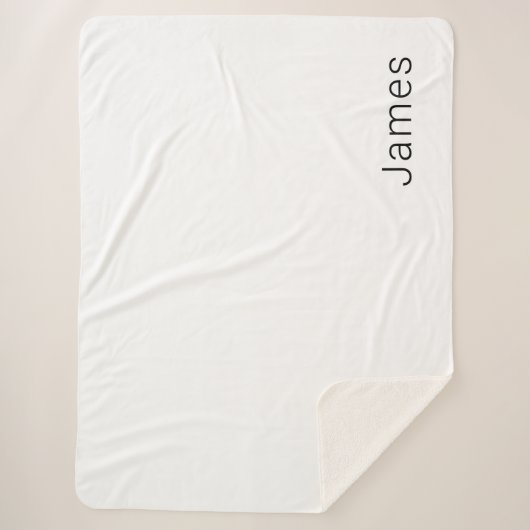 Couverture Sherpa Nom modifiable minimal simple ou autre texte (Devant)