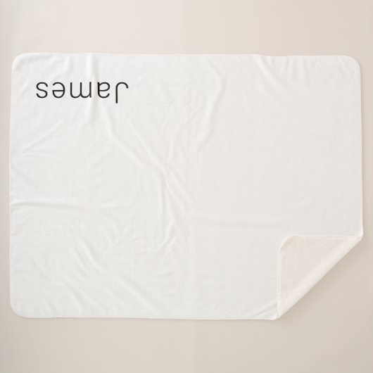 Couverture Sherpa Nom modifiable minimal simple ou autre texte (Devant (Horizontal))