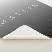 Couverture Sherpa Nom ou mot classique | Gris dégradé (3/4)