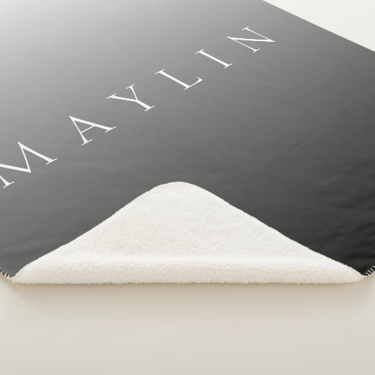 Couverture Sherpa Nom ou mot classique | Gris dégradé (3/4)