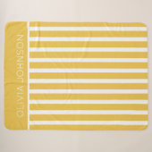Couverture Sherpa Nom Personnalisable Jaune d'été (Devant (Horizontal))