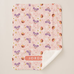Couverture Sherpa Nom personnalisé Abby Cadabby & Elmo   Motif Woodl