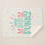 Couverture Sherpa NOM PERSONNALISÉ Bébé Papillon de Pâques OEufs (Devant (Horizontal))