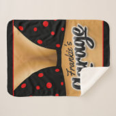 Couverture Sherpa Nom personnalisé Bikini Babe Girl Man Cave Garage (Devant (Horizontal))