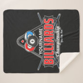 Couverture Sherpa NOM Personnalisé Billard 8 Ball Pool Cue Rack (Devant (Horizontal))