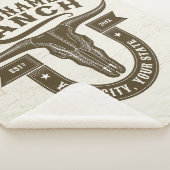 Couverture Sherpa NOM personnalisé Bull Steer Skull Western Ranch (3/4)