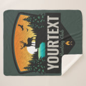 Couverture Sherpa NOM personnalisé Chasse aux wapitis Coucher de sol (Devant (Horizontal))