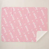 Couverture Sherpa Nom personnalisé de la chasse de Noël (Devant (Horizontal))