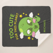 Couverture Sherpa Nom personnalisé de l'Alien amusant de cette planè (Devant (Horizontal))