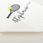 Couverture Sherpa Nom personnalisé du monogramme de tennis (3/4)