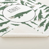 Couverture Sherpa Nom personnalisé du Motif crocodile de l'alligator (3/4)