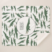 Couverture Sherpa Nom personnalisé du Motif crocodile de l'alligator (Devant (Horizontal))