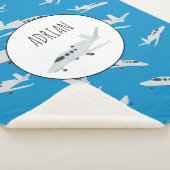 Couverture Sherpa Nom personnalisé du Motif d'avion Jet (3/4)