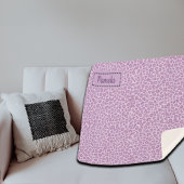 Couverture Sherpa Nom personnalisé Empreinte de léopard tendance