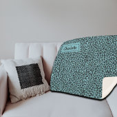 Couverture Sherpa Nom personnalisé Empreinte de léopard tendance