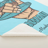 Couverture Sherpa Nom personnalisé et surf Shaka de localisation (3/4)