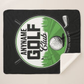 Couverture Sherpa NOM personnalisé Golfing Pro Golf Club Player (Devant (Horizontal))