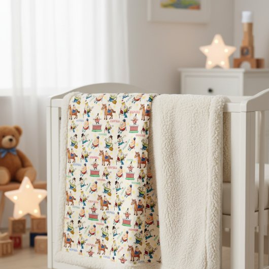 Couverture Sherpa Nom personnalisé Humpty Dumpty Comptine