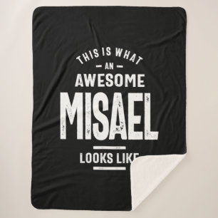 Couverture Sherpa Nom personnalisé Misael Anniversaire