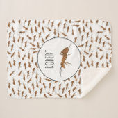 Couverture Sherpa Nom personnalisé Motif des fourmis (Devant (Horizontal))