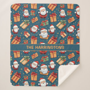 Couverture Sherpa Nom personnalisé Noël Père Noël