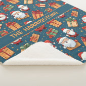 Couverture Sherpa Nom personnalisé Noël Père Noël (3/4)