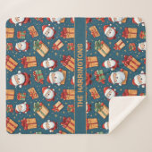 Couverture Sherpa Nom personnalisé Noël Père Noël (Devant (Horizontal))