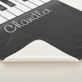 Couverture Sherpa NOM personnalisé Pianist Piano Keys professeur de  (3/4)
