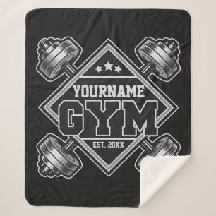 Couverture Sherpa Nom personnalisé Poids Accueil Crossfit Gym