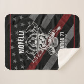 Couverture Sherpa Nom personnalisé Pompier Station du service d'ince (Devant (Horizontal))