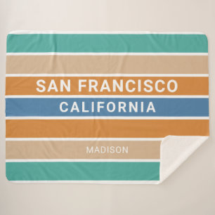 Couverture Sherpa Nom personnalisé San Francisco / VOTRE TEXTE