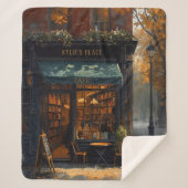 Couverture Sherpa Nom personnalisé Sherpa Blanket Bookish Coffee Sho (Devant)